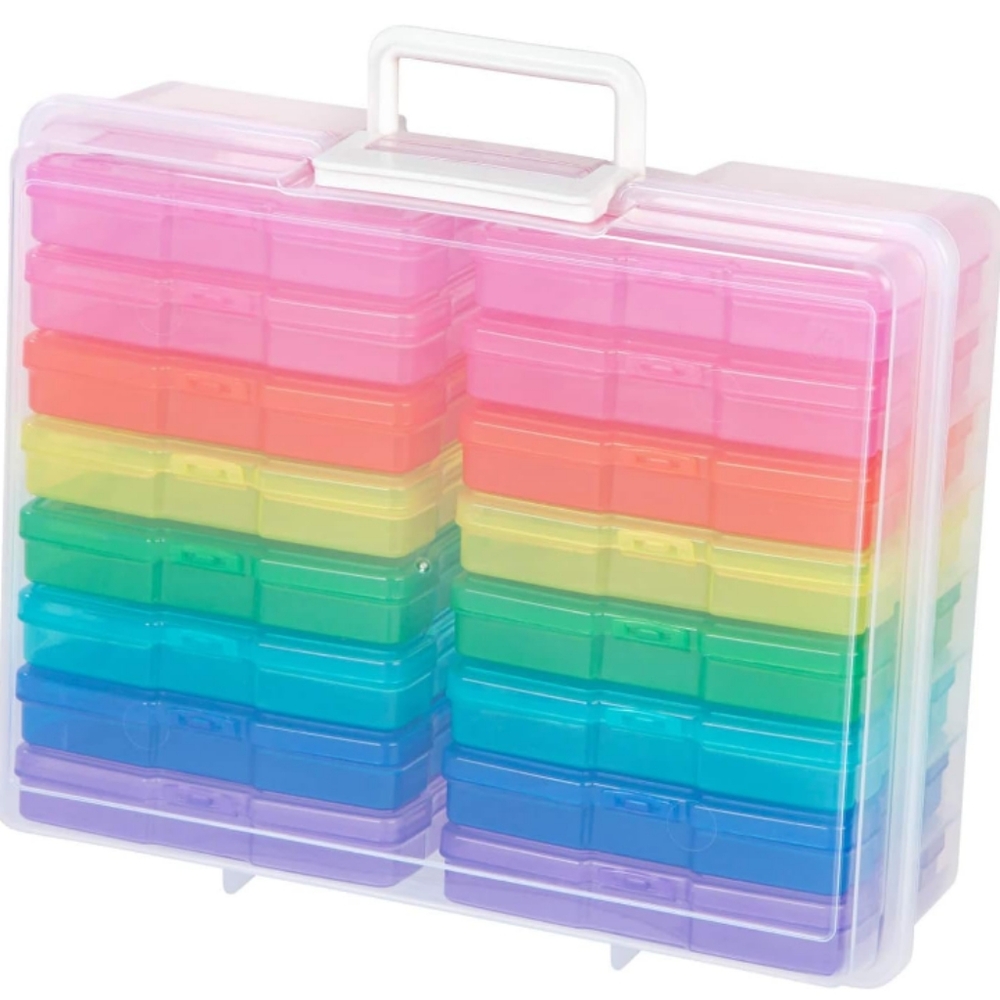 16 Craft Organizers and Storage Cases for 4x6 Inch Pictures w/ Photo Storage Box